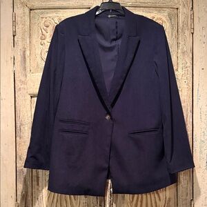 NWOT Pretty Garden Navy Corduroy Blazer with Single Button /XL, 16-18/